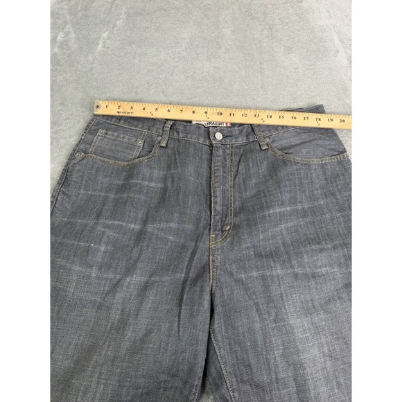 Vintage Y2K Levi's 569 Loose Straight Jean Shorts Men's Size 38 Blue Baggy - Picture 9 of 12